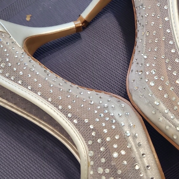 K & M sparkly open toed evening shoes. - Picture 12 of 13